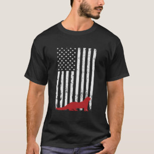 T-shirt Journée nationale du furet le 4 juillet Drapeau am