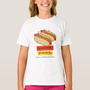 T-shirt Journée nationale du hot dog Art culinaire rétro