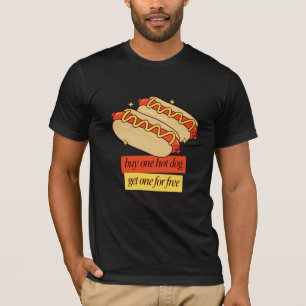 T-shirt Journée nationale du hot dog Art de nourriture rét