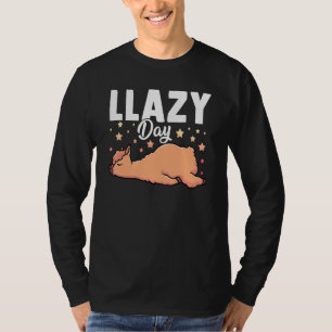 T-shirt Journée Paresseuse Lama Animal Mignon 1