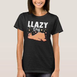 T-shirt Journée Paresseuse Lama Animal Mignon 1