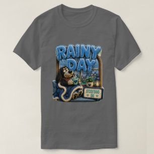 T-shirt Journée Pluvieuse à Rester à la Maison Drôle et Co