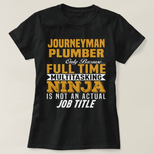 T-shirt Journeyman Plumber (Design devant)