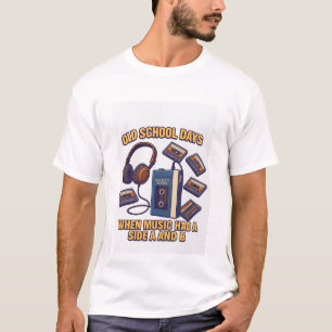 T-shirt Jours d'ancienne école  Tee de musique rétro avec 