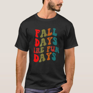 T-shirt Jours D'Automne Jours Amusants Rétro Vintage Autom
