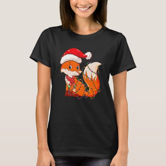 T-shirt Jours de Noël Fox porter Noël Casquette mou Fox (Devant)