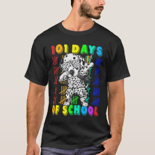 T-shirt Jours D'École Chien Dalmatien 100 Jours Enseigneme