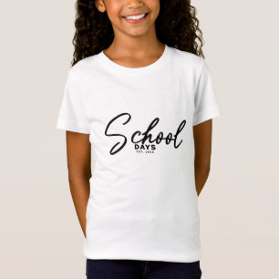 T-Shirt Jours d'école Conception de rentrée scolaire