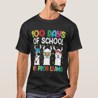 T-shirt Jours D'École Pas De Problème Llama Joyeux 100H Jo