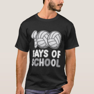 T-shirt Jours d'école Volleyball 100e jour d'école Amour