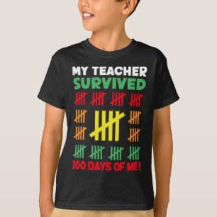 T-shirt Jours D'Enfants À L'École 100H Jour De L'École Con