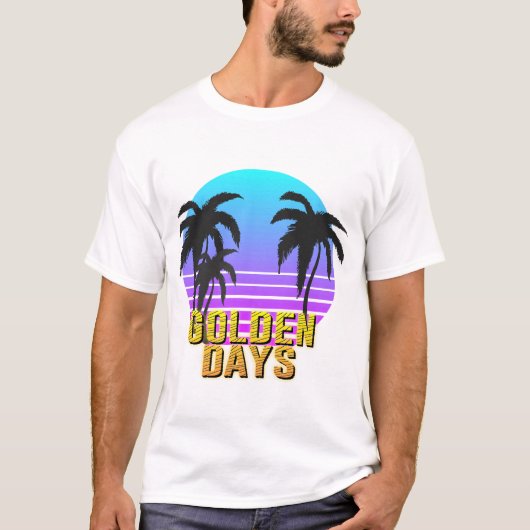 T-shirt Jours dorés Crépuscule Rétro (Devant)