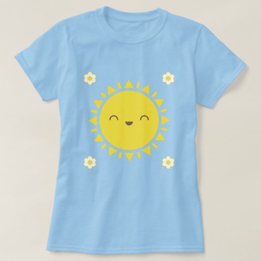 T-shirt Jours ensoleillés de Kawaii (Design devant)