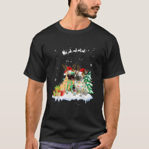 T-shirt Jours fériés Père Noël Light Chien de Carlin de No
