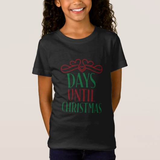 T-Shirt Jours jusqu'à Noël (Devant)