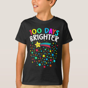 T-shirt Jours Plus Brighter Joyeux 100 Jours D'Enseignants