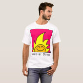 T-shirt Jours spéciaux Icône rose (Devant entier)