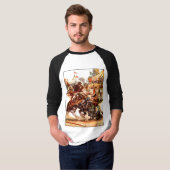 T-shirt joutant de chevaliers (Devant entier)