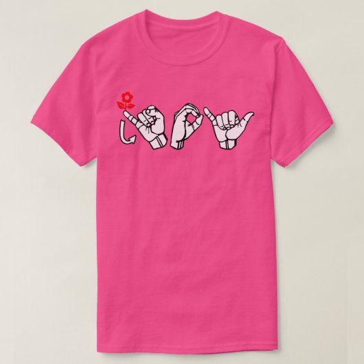 T-shirt JOY ASL Signal Language Design 4 (Design devant)