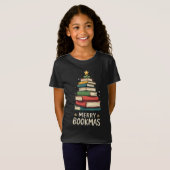 T-Shirt Joy Bookmas - Festive Book Stack for Book Lovers (Devant entier)
