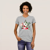 T-shirt JOY Christmas Tree Flowers Candy Cane (Devant entier)