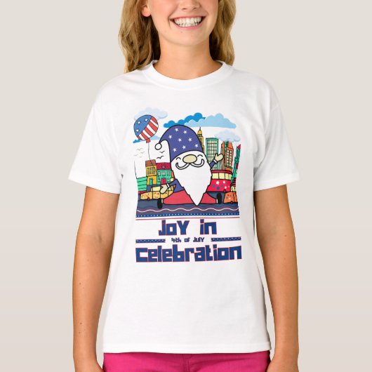 T-shirt Joy in 4th of July Celebration (Devant)