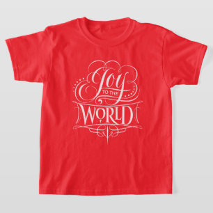 T-shirt Joy to the World - Calligraphie chrétienne de Noël