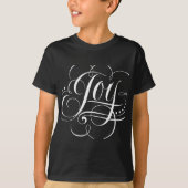 T-shirt Joy To The World Fancy Swirly Elegant Christmas T (Devant)