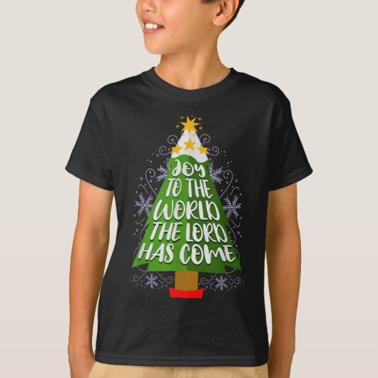 T-shirt Joy To The World The Lord Has Come Christian Chris (Devant)