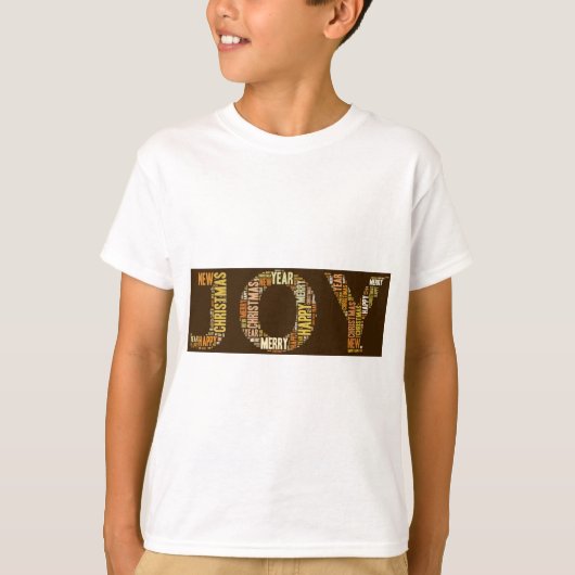 T-shirt JOY Wordcloud Noël (Devant)