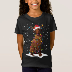 T-Shirt Joyau de Noël Vizsla Pajama Amoureux des chiens Xm