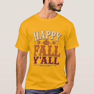 T-shirt Joyeuse Automne à Tous Design Vintage Sud de l'Aut