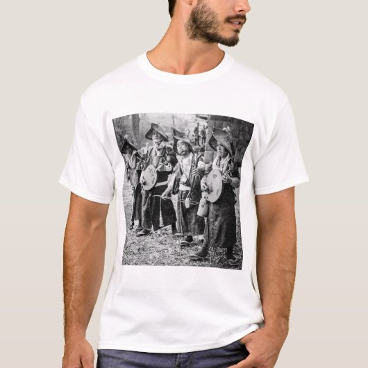 T-shirt Joyeuse bande des musiciens dans la vieille (Devant)