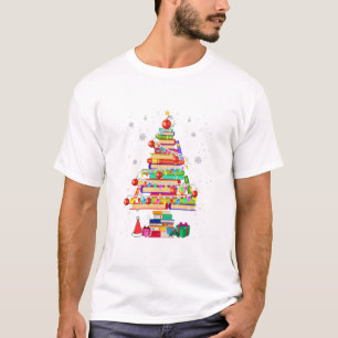 T-shirt Joyeuse bibliothèque de Noël Petit livre d'amour