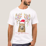T-shirt Joyeuse chemise Alpaca de Noël<br><div class="desc">Design d'art original d'un alpaga de Noël par la designer Carolyn McFann imprimé sur des t-shirts de qualité,  des cartes et d'autres beaux cadeaux pour les propriétaires et fans de paca.</div>