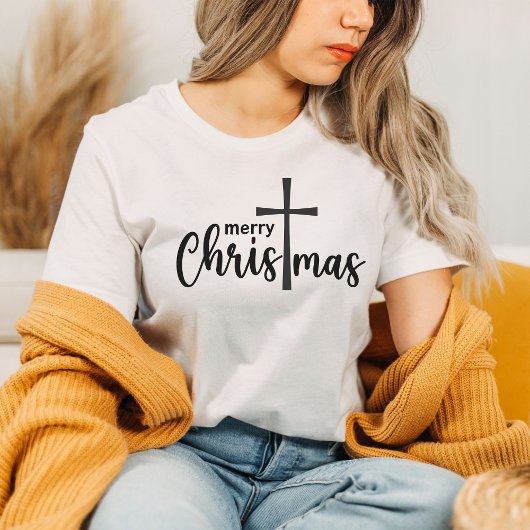 T-shirt Joyeuse Chemise croix de Noël