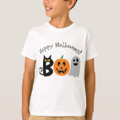 T-shirt Joyeuse chemise de Boo pour enfants Halloween (Devant)
