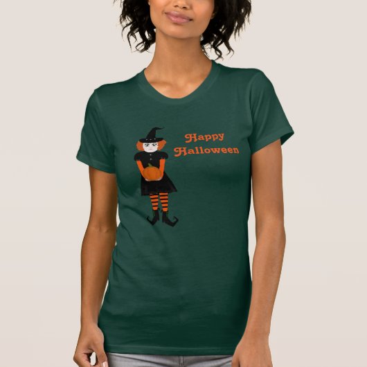 T-shirt Joyeuse Chemise sorcière Halloween (Devant)
