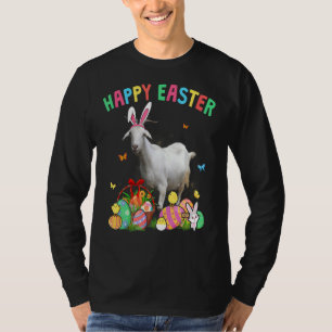 T-shirt Joyeuse Chèvre De Lapin De Pâques Avec Bacon D'Oeu