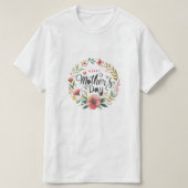 T-shirt Joyeuse conception de jour pour les mères (Design devant)