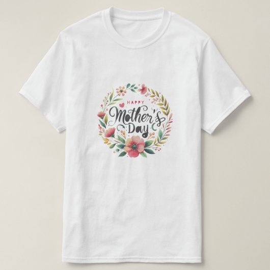 T-shirt Joyeuse conception de jour pour les mères (Design devant)