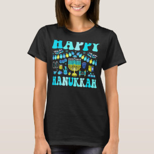 T-shirt Joyeuse décoration du parti Hanoukka Menorah Dreid