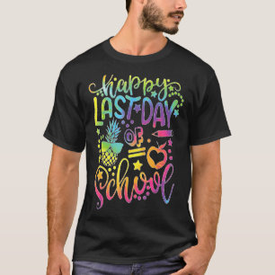 T-shirt Joyeuse Dernière Journée De L'École Tie Dye Enseig