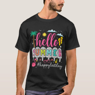 T-shirt Joyeuse Dernière Journée D'Enseignant Enfants Bonj