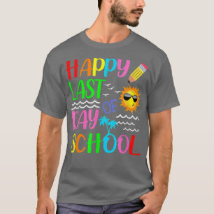 T-shirt Joyeuse Dernière Journée D'Enseignant Garçons Étud