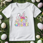 T-shirt Joyeuse Ears Bunny de Pâques, Pastel de Printemps