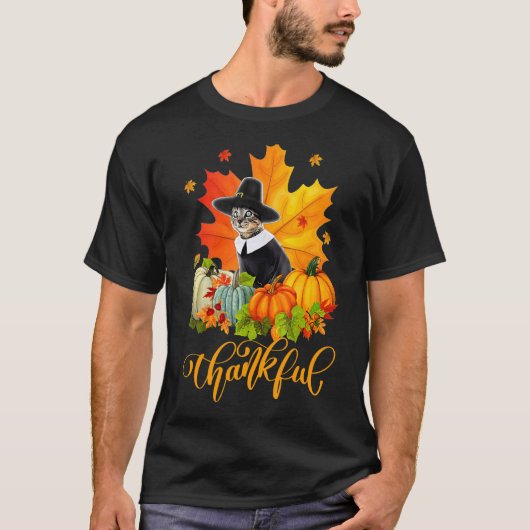 T-shirt Joyeuse fête d'Action de grâce Automne Feuilles d' (Devant)