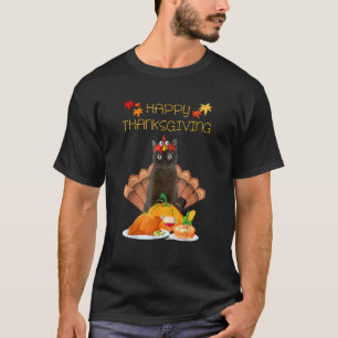 T-shirt Joyeuse fête d'Action de grâce chat birman dinde
