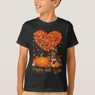 T-shirt Joyeuse fête d'automne à tous Chihuahua Chien Citr