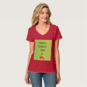 T-shirt Joyeuse fête de la dinde (Devant entier)